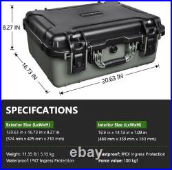 Pistol Gun Case for Multiple Handguns TSA Approved Travel Pistol Case with 2 T