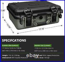 Pistol Gun Case for Multiple Handguns TSA Approved Travel Pistol Case with 2 T