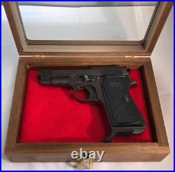 Pistol Gun Presentation Case Glass Top Wood Box Beretta M1934 M34 M35 Pietro