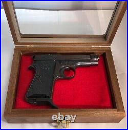 Pistol Gun Presentation Case Glass Top Wood Box Beretta M1934 M34 M35 Pietro