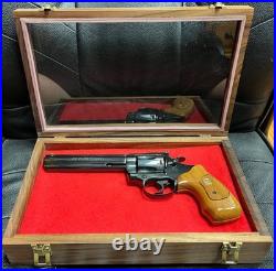 Pistol Gun Presentation Case Glass Top Wood Box Colt Revolvers Snake Python 6 4