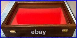 Pistol Gun Presentation Case Glass Top Wood Box German Luger P08 Style Pistols Pistol Gun Presentation Case Glass Top Wood Box German Luger P08 Style Pistols