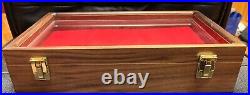 Pistol Gun Presentation Case Glass Top Wood Colt Python King Cobra Diamondback 4 Pistol Gun Presentation Case Glass Top Wood Colt Python King Cobra Diamondback 4
