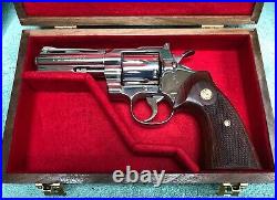 Pistol Gun Presentation Case Wood Box Colt Python 4 Barrel Snake Firearm Store