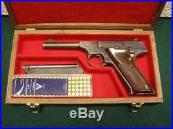 Pistol Gun Presentation Case Wood Box Colt Woodsman Huntsman Targetsman Pre 22