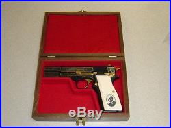 Pistol Gun Presentation Case Wood Box Fits Browning Hi Power High G-35 Hp-35 Bhp