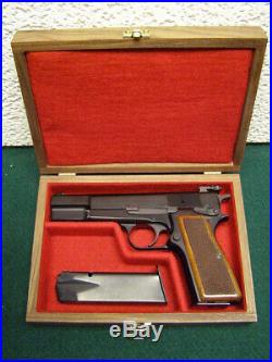 Pistol Gun Presentation Case Wood Box For Browning High Power Bhp John Hi P35 HP