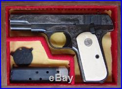 Pistol Gun Presentation Case Wood Box For Colt 1903 1908 Hammerless Pocket Auto