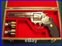Pistol Gun Presentation Case Wood Box For Colt King Cobra Revolver Snake. 357