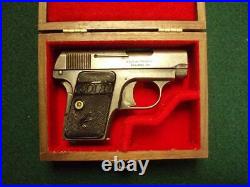 Pistol Gun Presentation Case Wood Box For Colt Model1908 Pocket Pistol Vest. 25