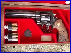 Pistol Gun Presentation Case Wood Box For Colt Python Revolver Snake. 357 6