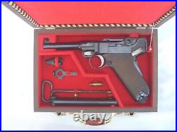 Pistol Gun Presentation Case Wood Box For German Luger P08 Dwm Mauser Swiss Bern
