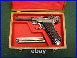 Pistol Gun Presentation Case Wood Box For German Luger Po8 Mauser Dwm Parabellum