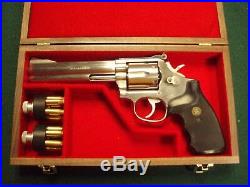 Pistol Gun Presentation Case Wood Box For Smith & Wesson 686 Combat Revolver S&w