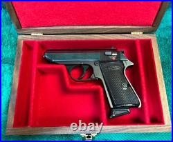 Pistol Gun Presentation Case Wood Top For Walther Ppk Ppk/s Firearm Walnut Box