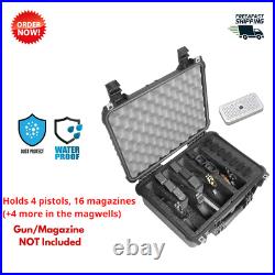 Pistol Handgun Gun Case Heavy Duty Waterproof Box Storage Lockable Foam Carry