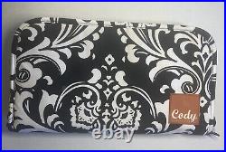 Pistol Handgun Soft Case Canvas Side Black White Paisley Zipper Cody Collection