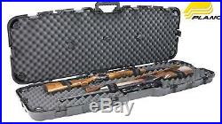 Plano Heavy Duty Hard Lockable Double Scoped 2 Rifles Gun Travel Case Storage