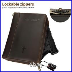 Polare Full Grain Leather Holy Bible Soft Carry Handgun Pouch Padded Wallet T