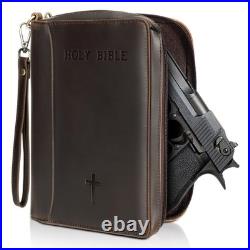 Polare Full Grain Leather Holy Bible Soft Carry Handgun Pouch Padded Wallet T