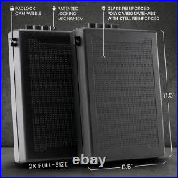 Portable Handgun Storage Case TSA Compliant Lock Box 2 Pack