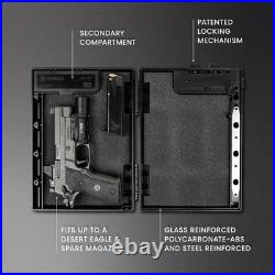 Portable Handgun Storage Case TSA Compliant Lock Box 2 Pack