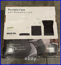Portable Thumbprint Gun Safe Locking Case with Biometric Lock Stack-On PC-900-B