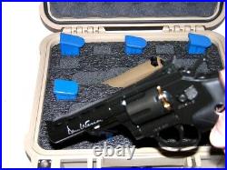 Precut 2 pistol Revolver handgun gun foam insert kit fits Pelican T 1400 case
