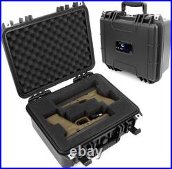 Premium Double Handgun Carrying Case Waterproof, Shockproof & Secure Storage