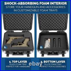 Premium Double Handgun Carrying Case Waterproof, Shockproof & Secure Storage