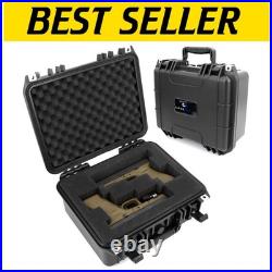 Premium Dual Handgun Hard Case with Shock-Absorbing Foam & Safety Padlock Rings Premium Dual Handgun Hard Case with Shock-Absorbing Foam & Safety Padlock Rings