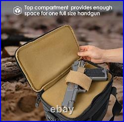 ProCase Tactical Gun Range Bag, Deluxe Padded Pistol Handguns Magazine Ammo Gear
