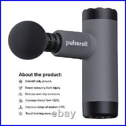 Pulseroll Mini Massage Gun, Cordless Massager with Travel Case, Black