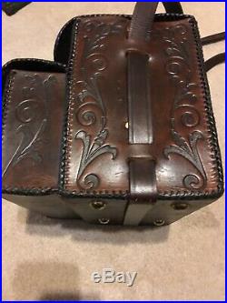 RARE -Hand Tooled Leather Gun Ammo Shoulder Case /Mickey Lolich MVP Signed