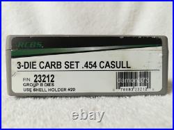 RCBS 23212.454 Casull 3 Die Set Case Hardened Carbide SHIPS IMMEDIATELY