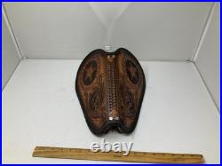 Rare Custom Leather Tooled Pistol Case Wool Lined (TEXAS RANGER STAR) Nice