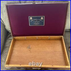 Rare. James Purdy and Sons LTD Leather /wooden antique Felt gun case