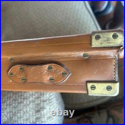 Rare. James Purdy and Sons LTD Leather /wooden antique Felt gun case