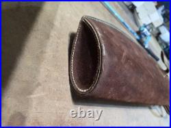 Rare Tiger Motif Vintage Hand-Tooled Mexican Leather 2-Piece Scabbard Case