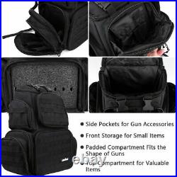 Reinforced Backpack Tactical Range Bag Handgun Firearm Pistol Accessory Bag Case