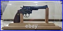 Revolver Display Stand, Wood And Acrylic, & The Gun Owner's Handbook