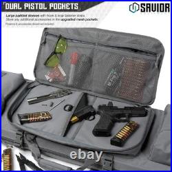 Rifle Case 42 Double Long Gun Bag Backpack Pistol Handgun SW Gray Savior Urban