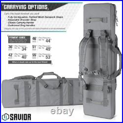 Rifle Case 42 Double Long Gun Bag Backpack Pistol Handgun SW Gray Savior Urban