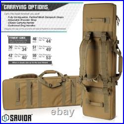 Rifle Case 51 Double Long Gun Bag Backpack Pistol Flat Dark Earth Tan Savior