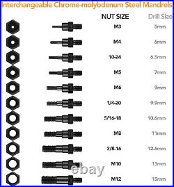 Rivet Hand Nut Tool Kit Rivnut Setter NutSert Metric & SAE Riveting Gun With Case