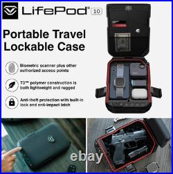 Rugged Waterproof Biometric Lock Box Secure Travel Case for Handguns Rugged Waterproof Biometric Lock Box Secure Travel Case for Handguns