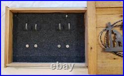 Rustic Gun Conceal Compartment Wood Cabinet Hidden Storage Case Praying Cowboy