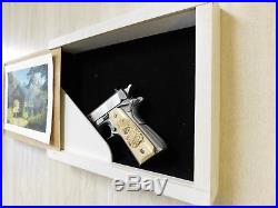 Rustic Picture Frame Gun Case, Gun Concealment Case, Sliding Cover Gun Box
