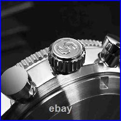 SAN MARTIN SN0007-G-JS 62mas Chronograph Mechanical Gray Dial 40mm 10 ATM Watch
