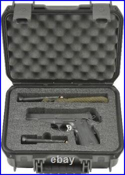 SKB 3i-1209-SP Single Pistol Gun Case With Custom Foam Black Water Proof